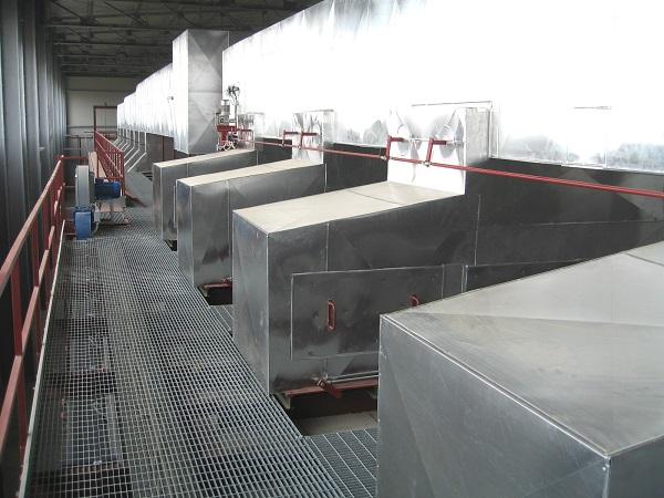 Recovery Hot air view of tunnel kiln