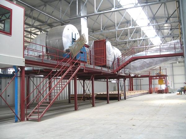 Thermal room with gas burner