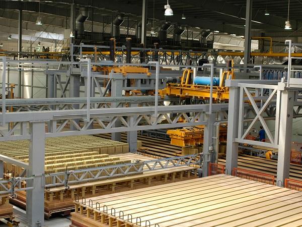 Setting view for mono-layer kiln cars