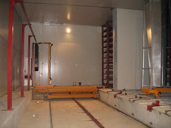 Transfer cars inside the dryer
