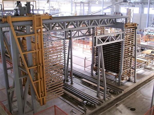 Handling line for dryer pallet